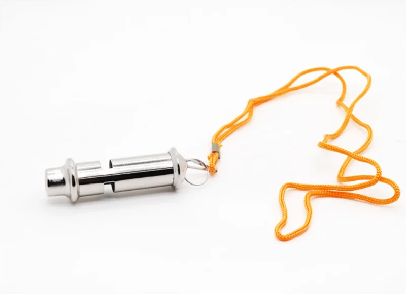 Metal Whistle with Lanyard Loud Crisp Sound Referees Safety Whistles Survival Emergency Sports Whistle