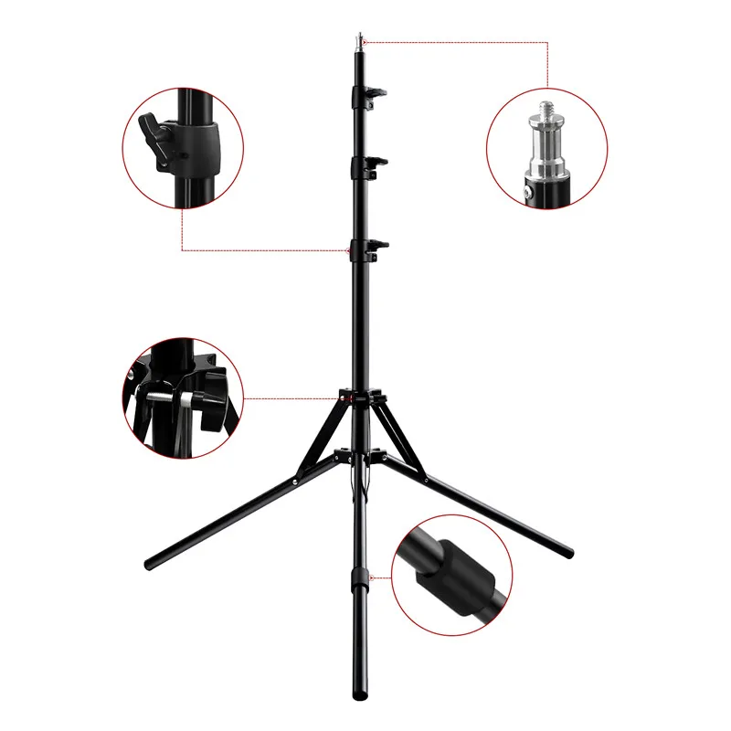 
FOSOTO Tripod Light Stand &1/4 Screw portable Head Softbox For Photo Studio Photographic Flash Umbrellas Reflector ring light 