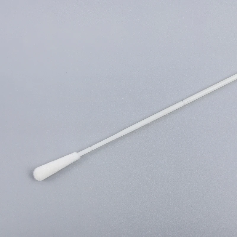 Flocked Pharyngeal Disposable Swab Medical Sterilized 15cm 3/8cm Double Breakpoint