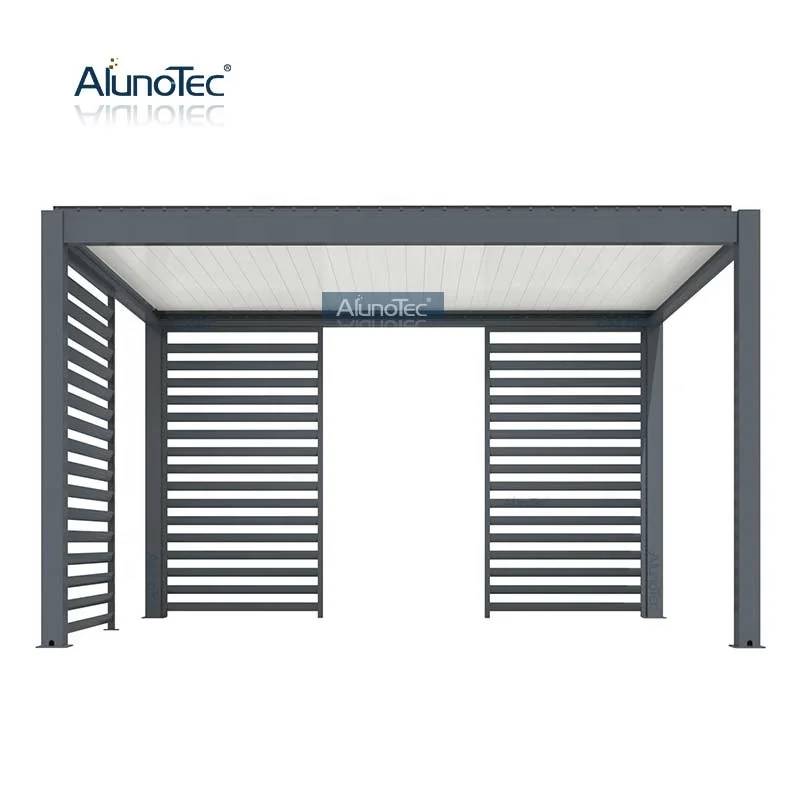 AlunoTec PergoLux Gazebo Roofing Canopy Cover Easy Install Louvered Pergola