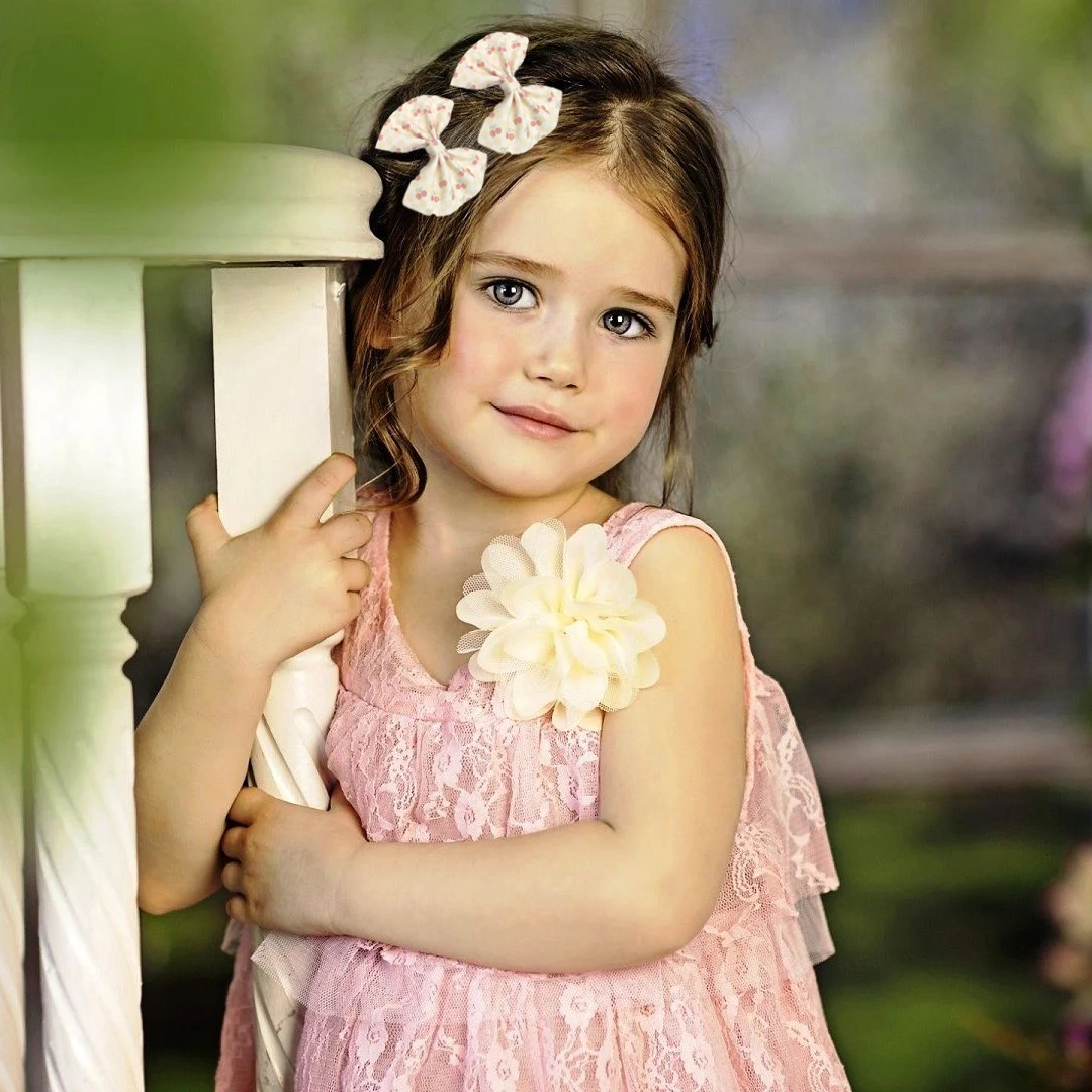 Factory Wholesale Custom Soft Leather Fabric Bow Hair Clip For School Kid Sweet Cute Color Ribbon Hair Bow for Women Baby