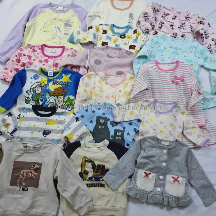  2 Dollars Model LY008 Series Mixed Style Long Sleeve For baby boy girl clothes tops