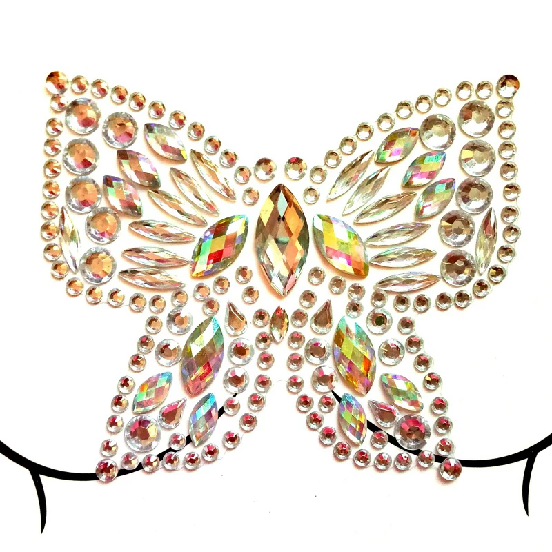 Накладки на соски с двойными пуговицами для груди сексуальные украшения Драгоценные камни тату блестящие плоские пастельные накладки на соски