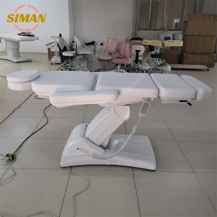 Siman Modern Beauty Furniture Table Salon Beds Electric Lifting Mechanism Chair Bed with Rotation Function 4 Motor for Spa