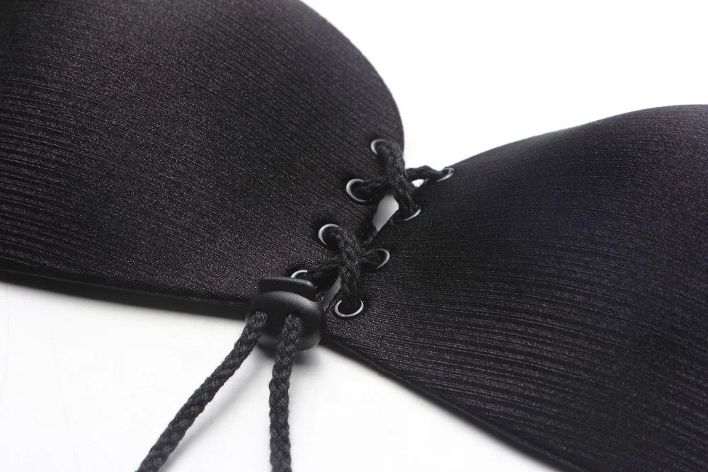 Front Closure Self-Adhesive increase cleavage biological glue Silicone Seamless Strapless sticky Invisible Push up fly Bra 2021