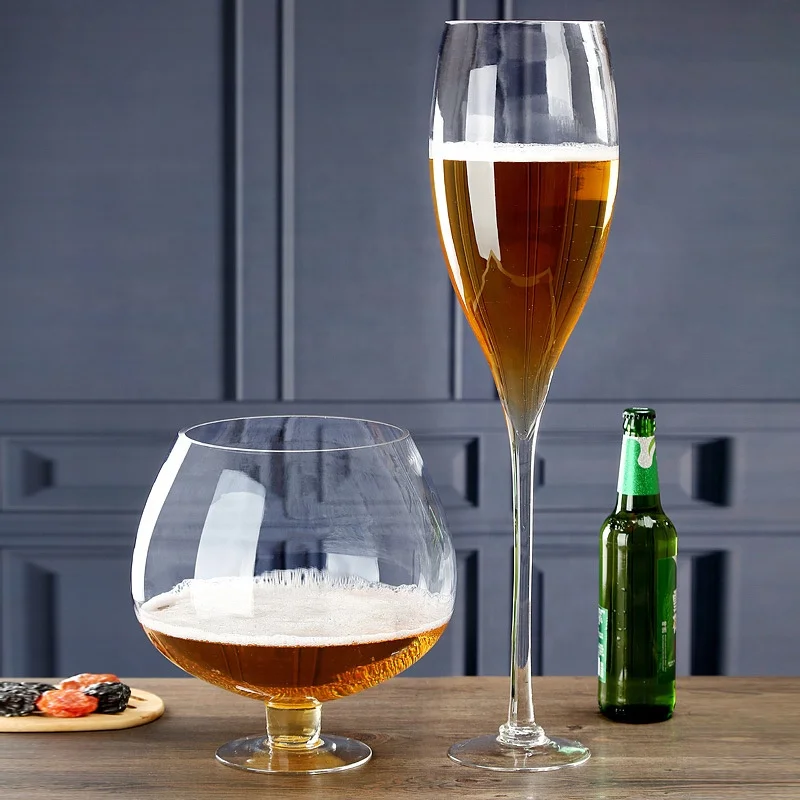 Bar KTV Custom Extra-large Beer Cup Wine Brandy Snifter Big Large Oversized Crystal Goblet Huge Hero Giant Wine Glass Cup