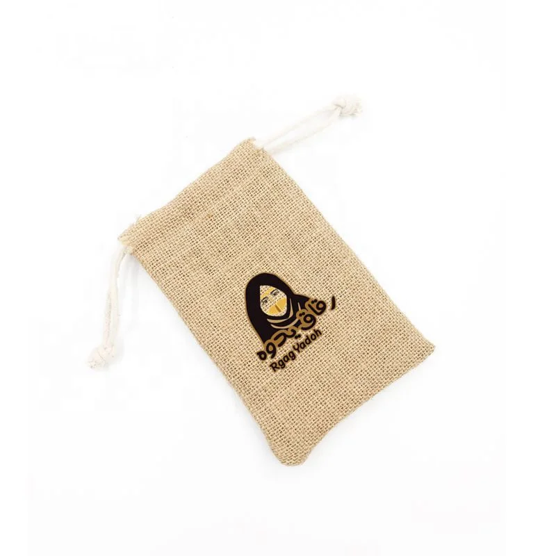 
Linen Hessian Bag Jute Sack Pouch for Coffee Cocoa / Coffee Tea Beans Hemp Pouch 