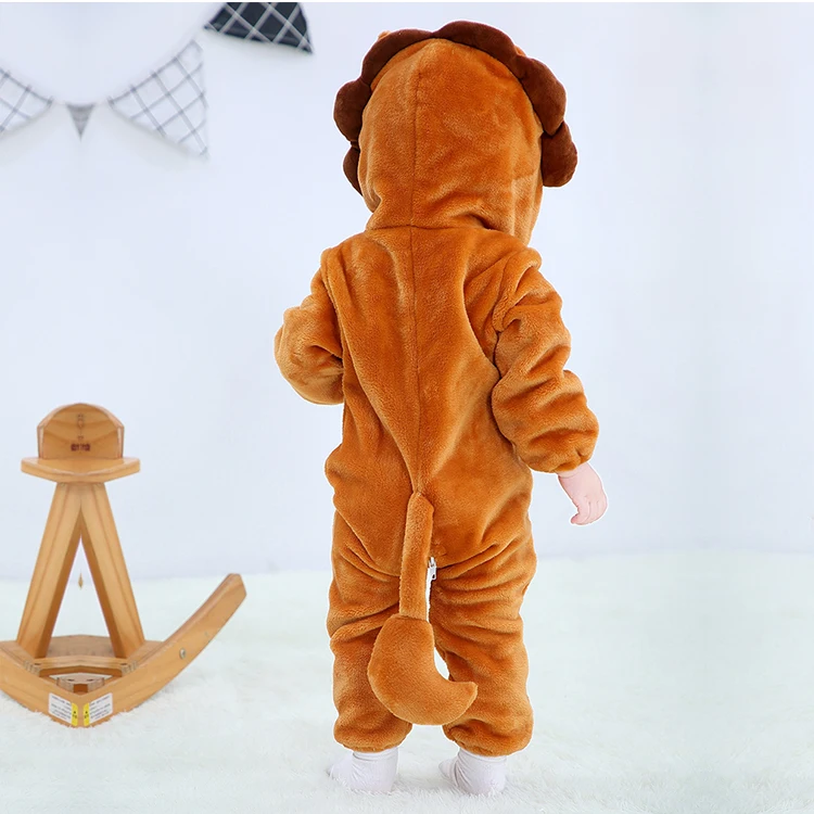 MICHLIN New Design Brown Children Party Cosplay Infant Lion Costume Newborn Baby Rompers