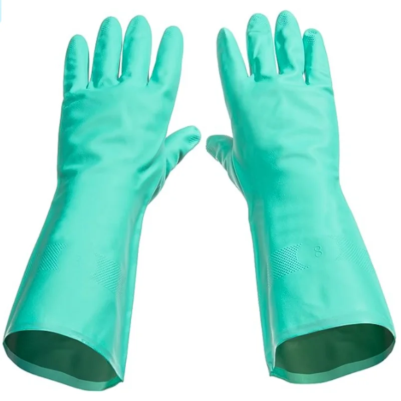 Nitrile Rubber Cleaning Dishwashing Gloves Latex Free Vinyl Free Reusable not Disposable