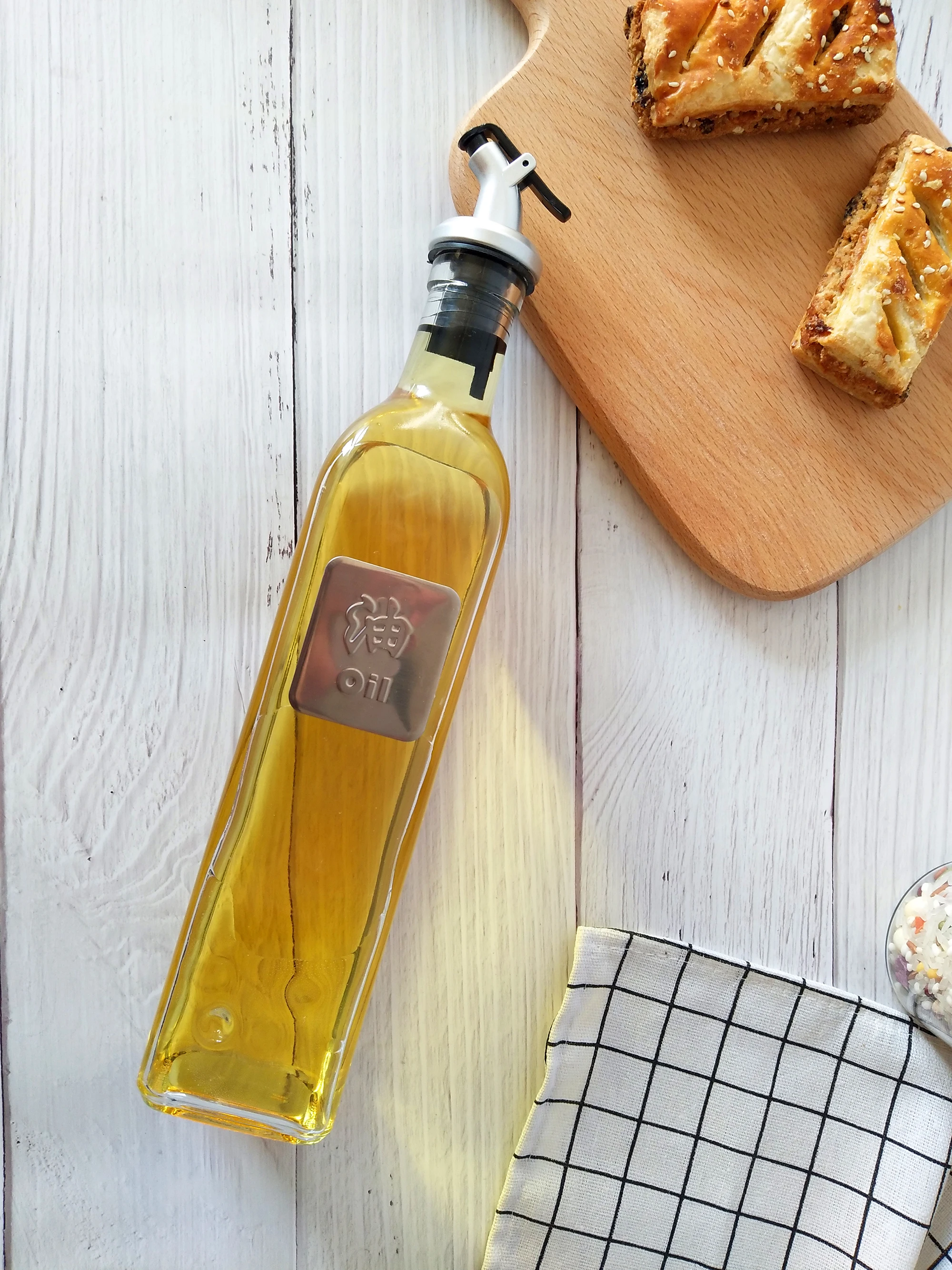 home kitchen storage 250ml 500ml Glass oil bottle vinegar olive bottle sauce cruet