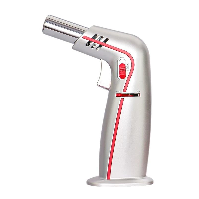 New style powerful custom logos with lock windproof  torch lighter for wholesale