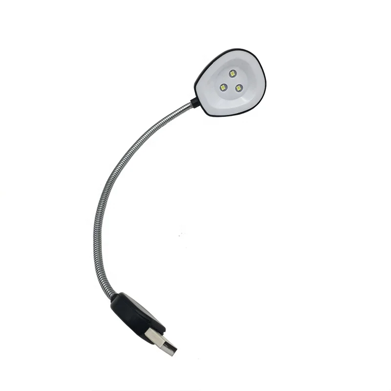 Flexible USB desk light mini 3 SMD reading night laptop lamp