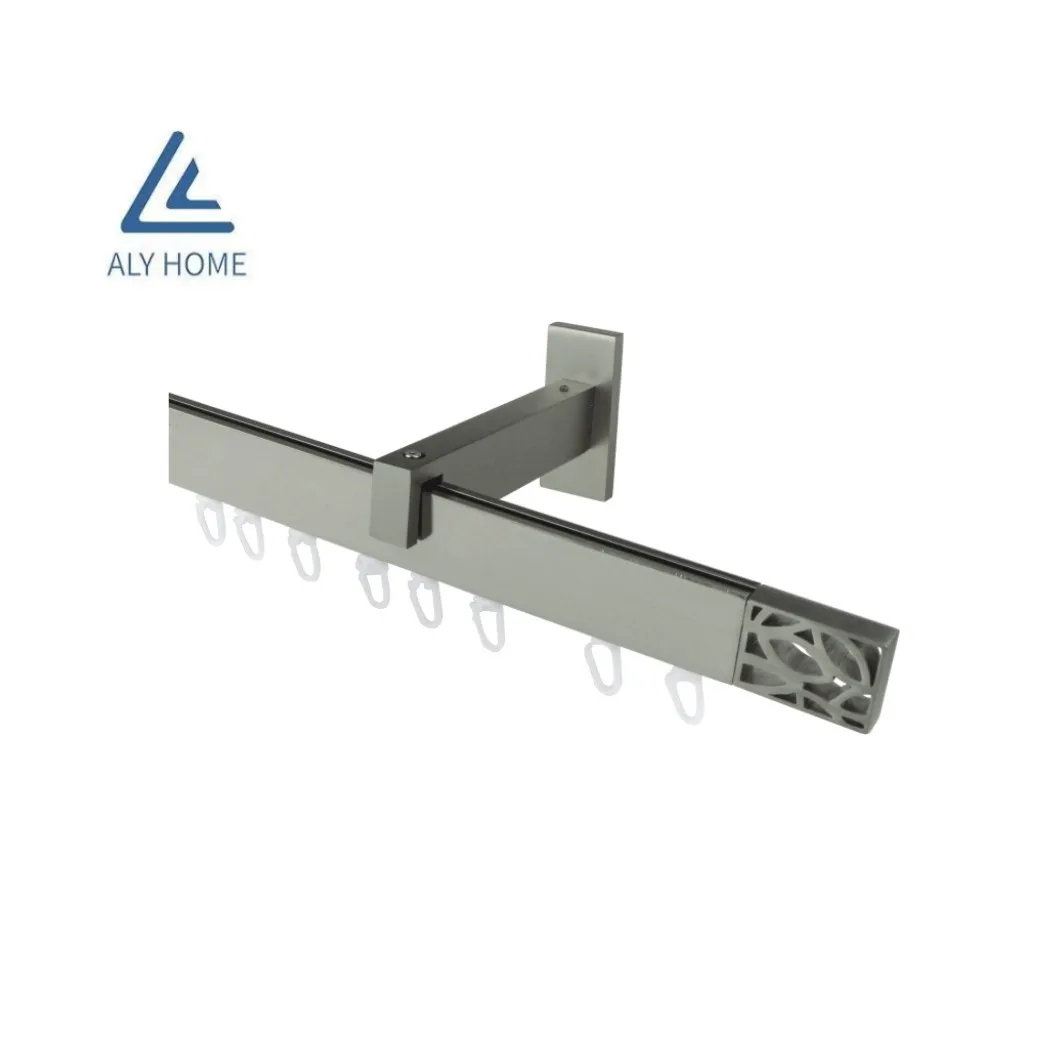 ALY HOME hot sales  aluminium alloy curtain  accessories double curtain track square curtain track