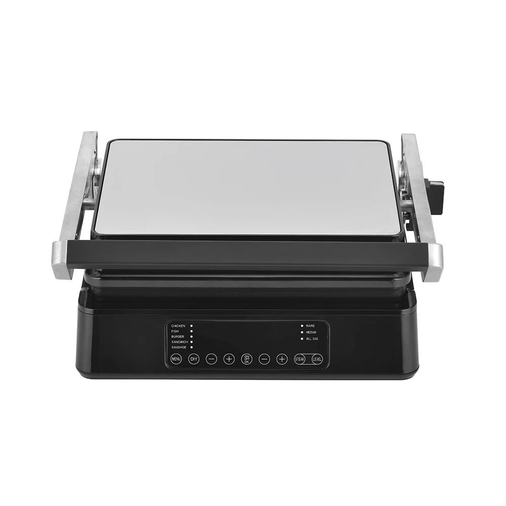 Smart Appliances Digital Grill with Colorful LED Display Panel Detachable Non Stick Plate 3 in 1 Waffle Flat Plate Press Grill