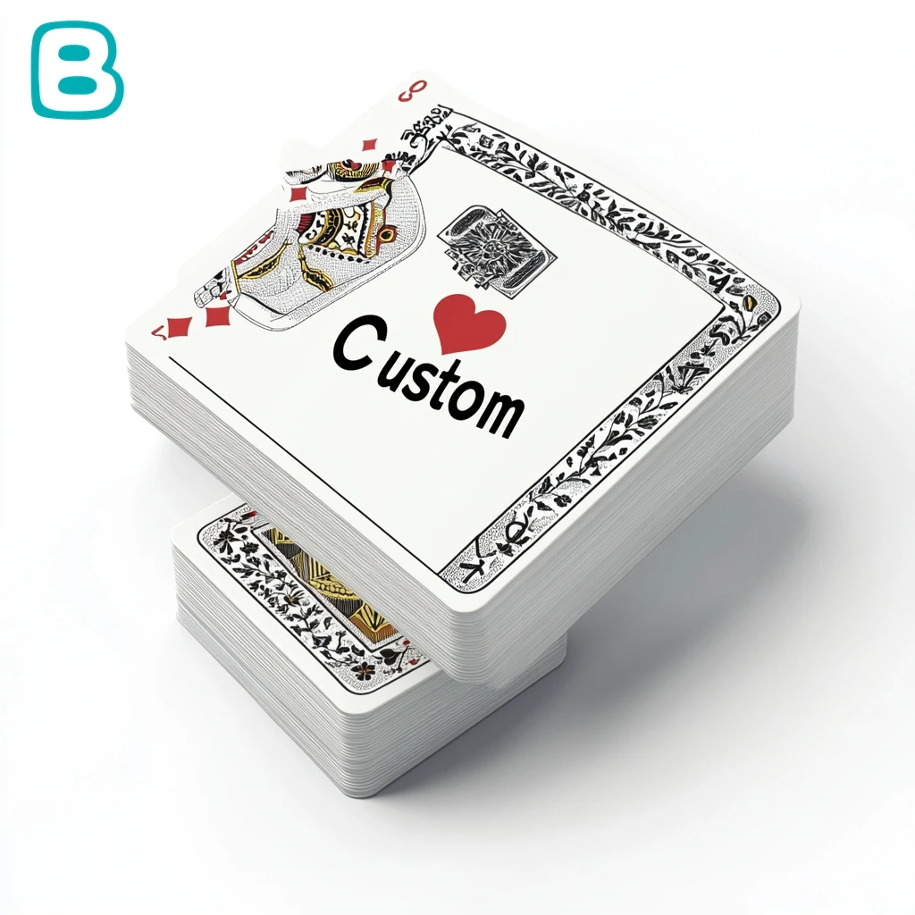 Custom High Quality Various Sizes Printed Logo PVC and Paper Poker Player Cards Professional Poker Game Wholesale Sales