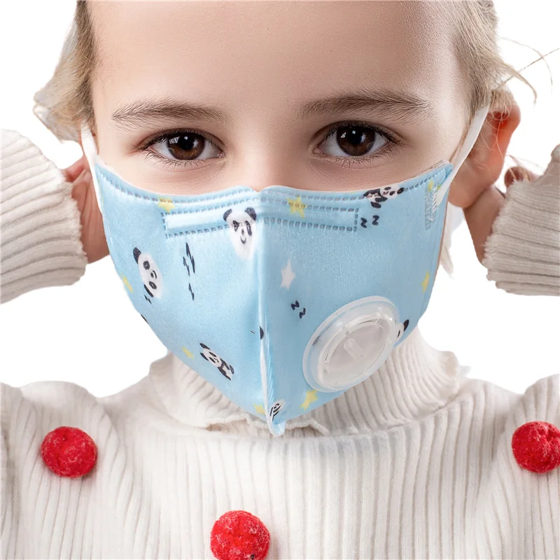 Factory Wholesale Valved Folding  Baby Mask Filter Face KN95 Breathing Nose Dust Masks
