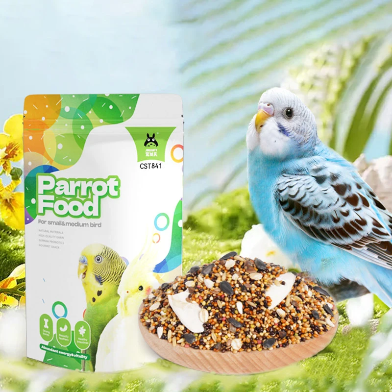 Pet Supplies OEM Custom Bird Food Treats Snacks Birdseed for Parakeet Budgie Lovebird Parrot Curlew Canary Canaries Roses Pigeon