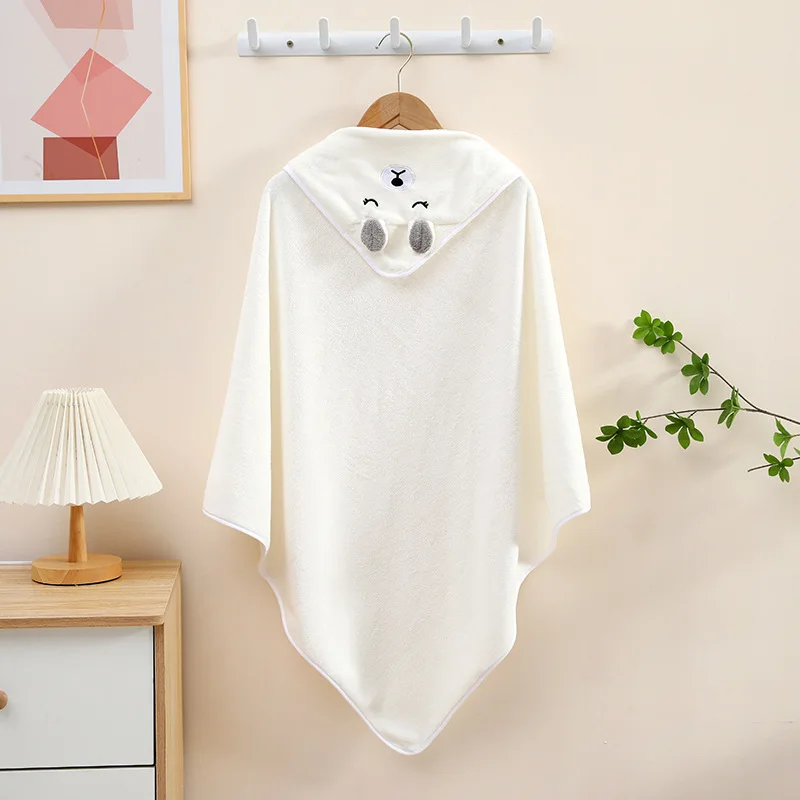 Best Quality Coral Fleece baby hooded towel Super Absorbent baby hooded bath towel