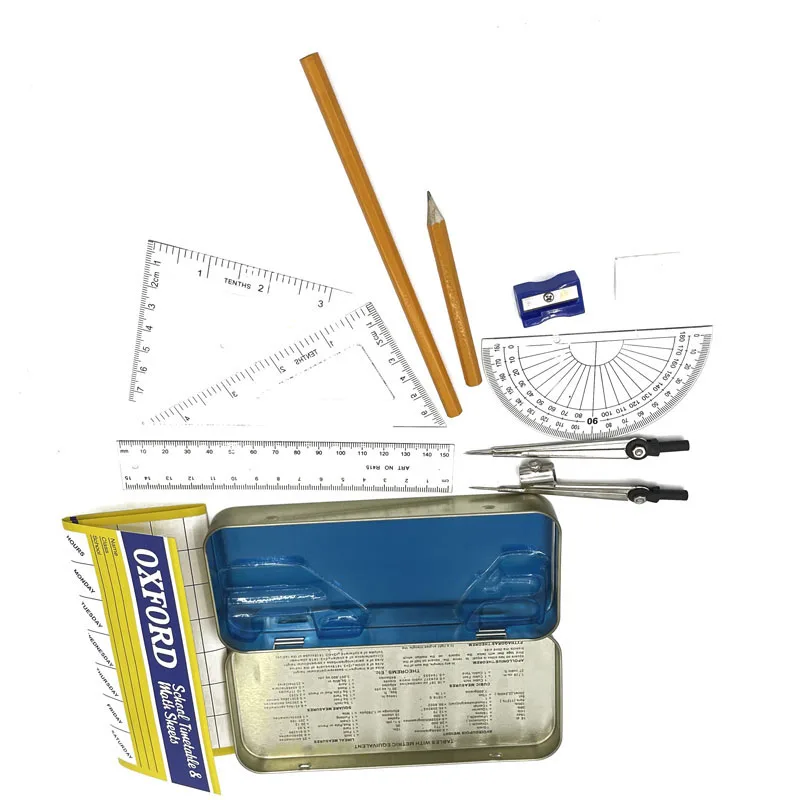 13Pcs Oxford Math Sets Geometry Mathematical Instruments Compass Set For School Students