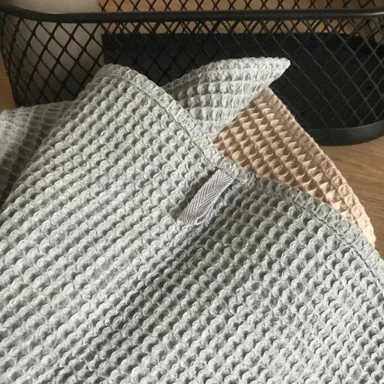Custom Design Soft Microfiber Waffle Kitchen Towel