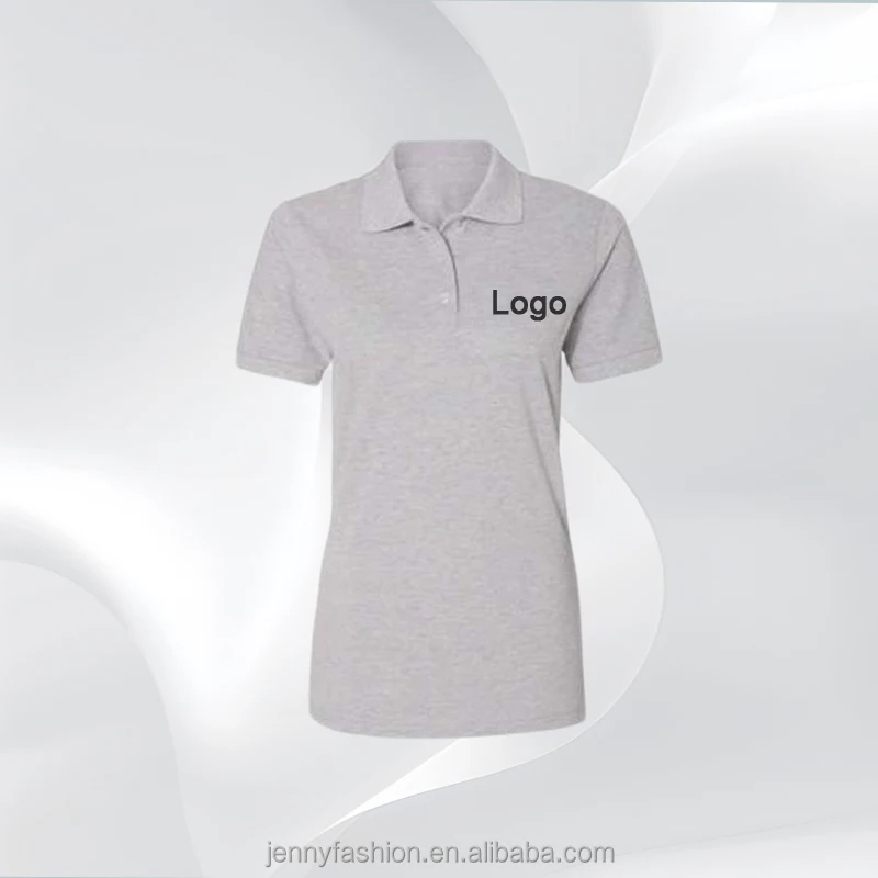 Женские рубашки поло с логотипом на заказ женские из полиэстера 95 5 спандекса