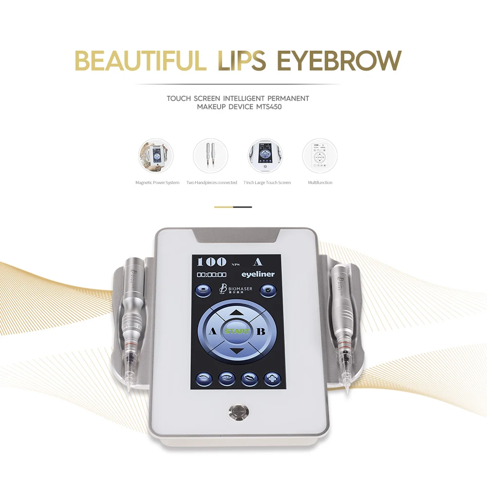 Biomaser MTS450 Digital Touch Microblading Permanent Makeup Machine for Eyebrows Lips Eyeline Tattoo