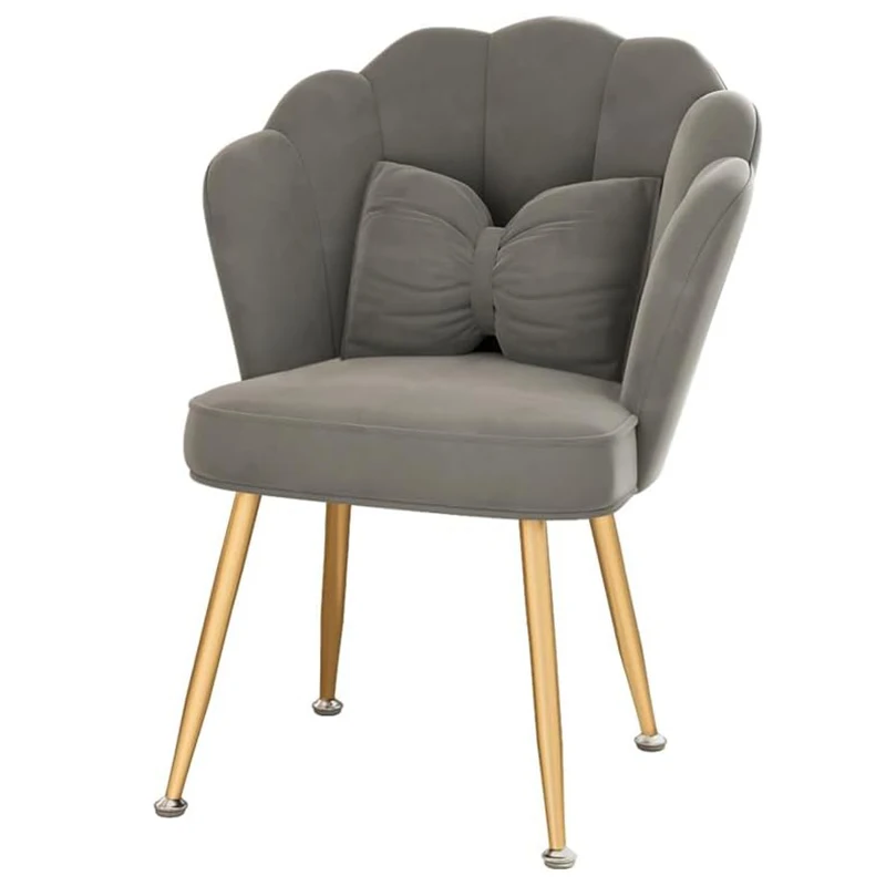 Modern High Quality Sofa Stool Chair Modern Comfort Armchair Gold Fabric Velvet Dining Room Chair For Restaurant