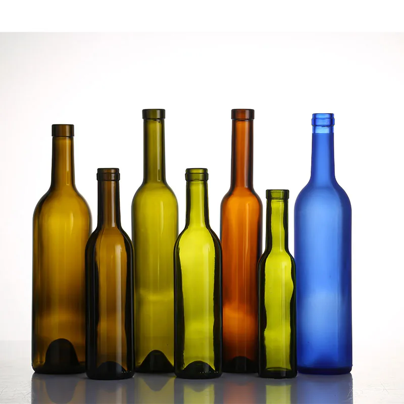 Matte multi color large capacity red wine glass bottle
