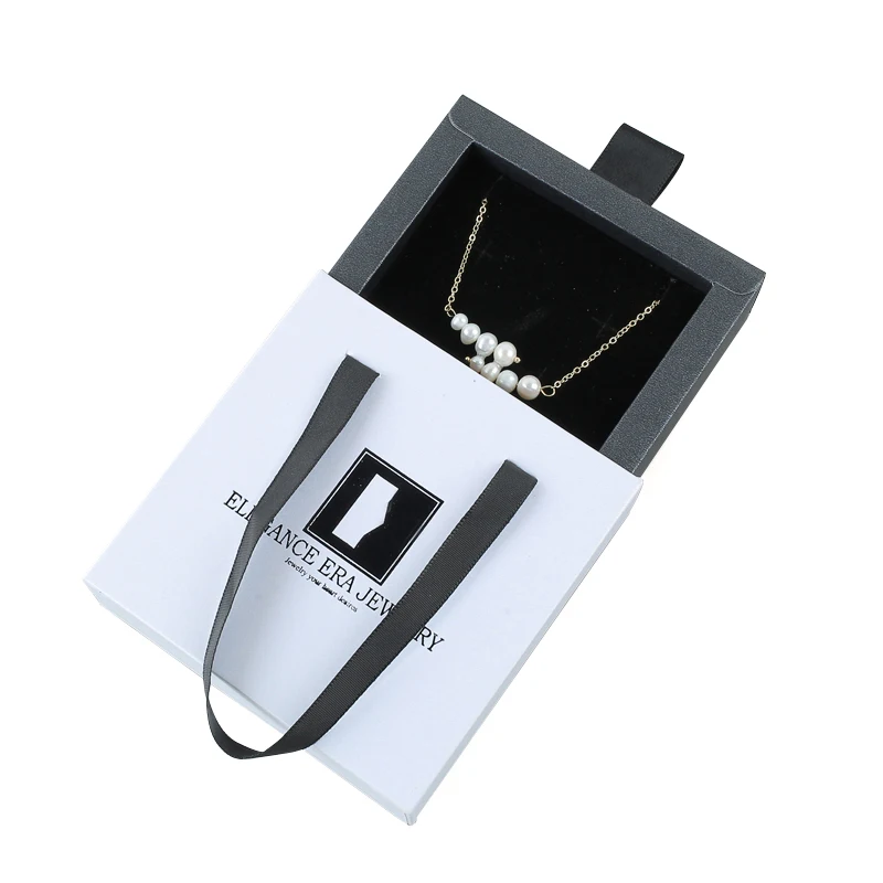 Guilin Fadeli Luxury White Cardboard Paper Bracelet Necklace Jewelry Boxes Packaging with Custom Logo