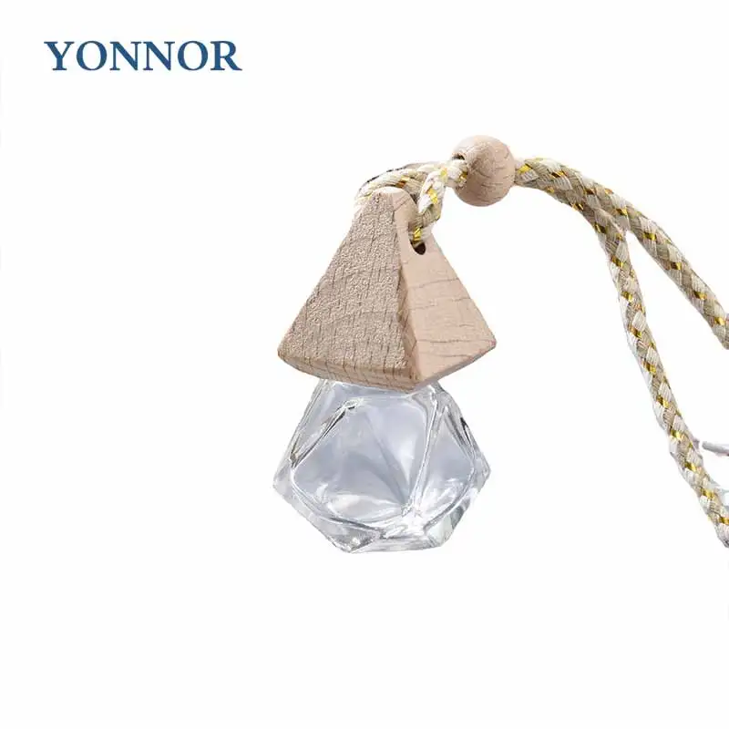 Car Perfume Diamond Bottle Aromatherapy Empty Pendant Decoration Glass Bottle