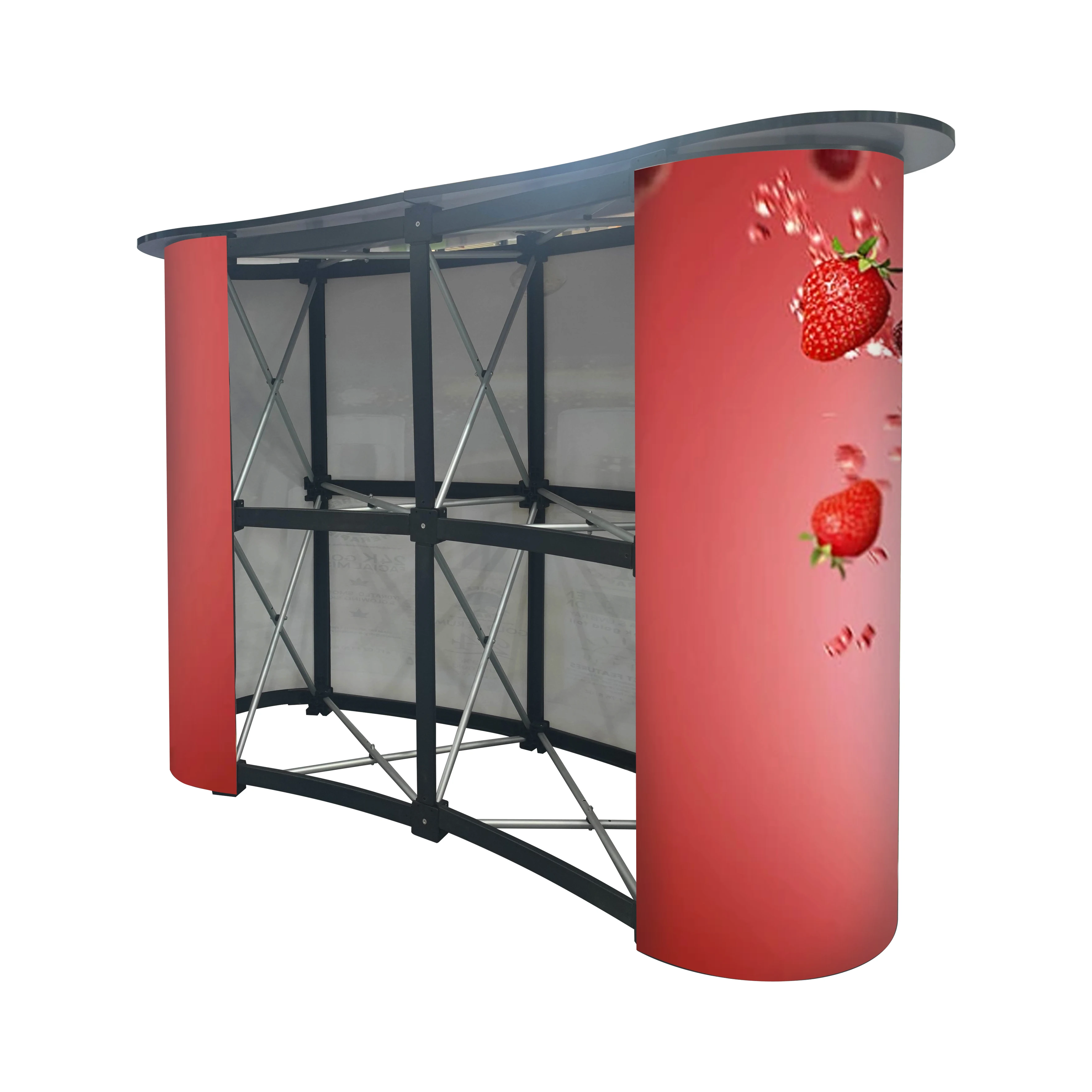 Pop up Display Counter Stand Easy-to-Assemble Promotion Table for Exhibition Booth Reception for Trade Shows and Storefronts