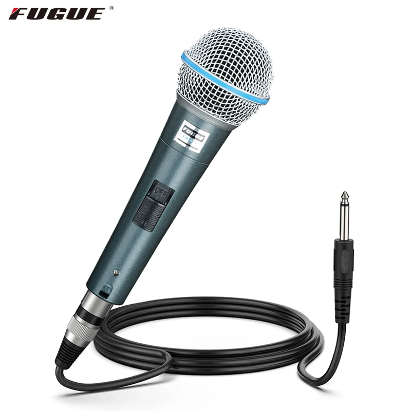 FUGUE FM-58B handheld mic dynamic wired microphone KTV Stage Performance