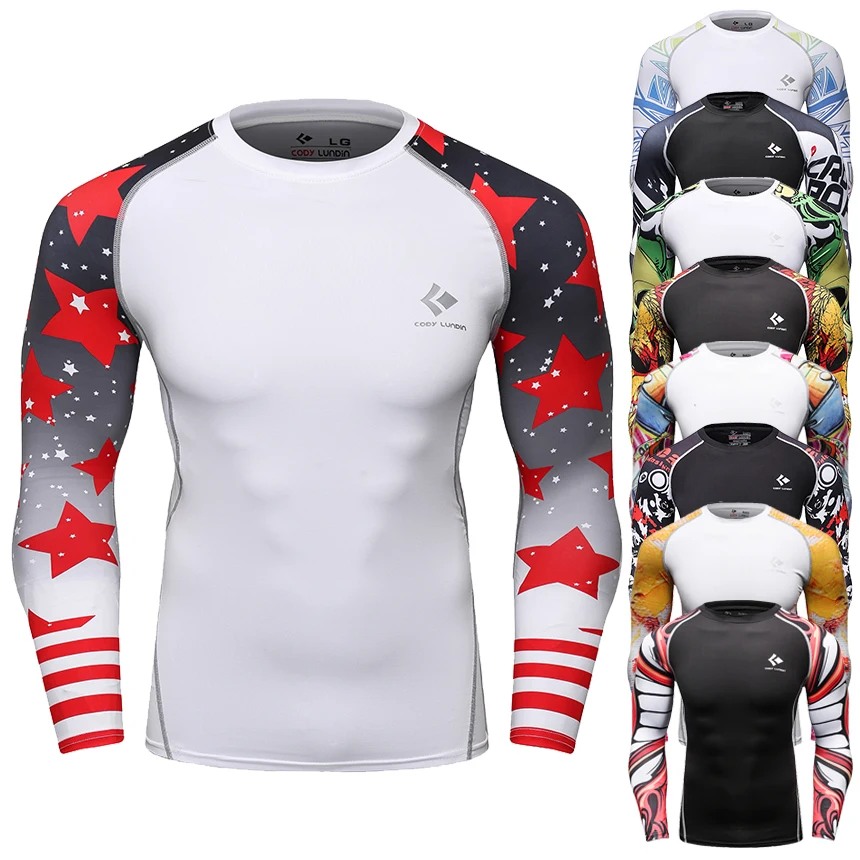 Custom CODY LUNDIN Long Sleeve Jiu Jitsu BJJ Rashguard For Men Tattoo Cool sunscreen t shirt Cycling Surfing Boxing Jersey