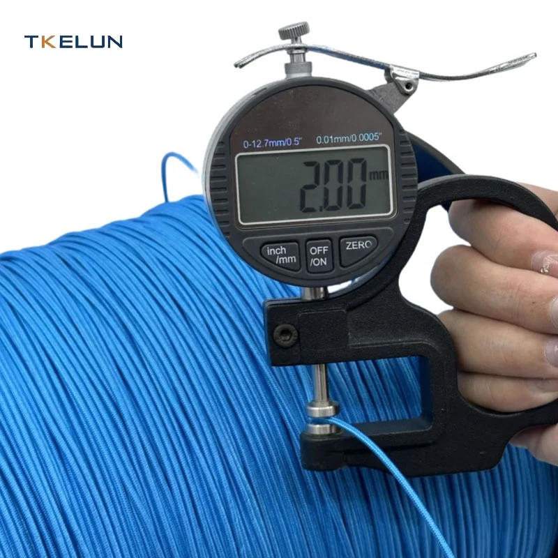 Customised diameters and colours available Abrasion-resistant high breaking strength fishing rope 2mm 12-strand UHMWPE core rope