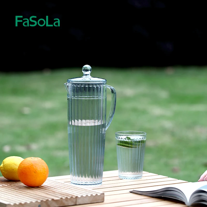 FaSoLa 1.25 Liter 42oz Refrigerator Water Pitcher with Lid Large Iced Tea Pitcher for Fridge Cold Water Jug household juice Jug