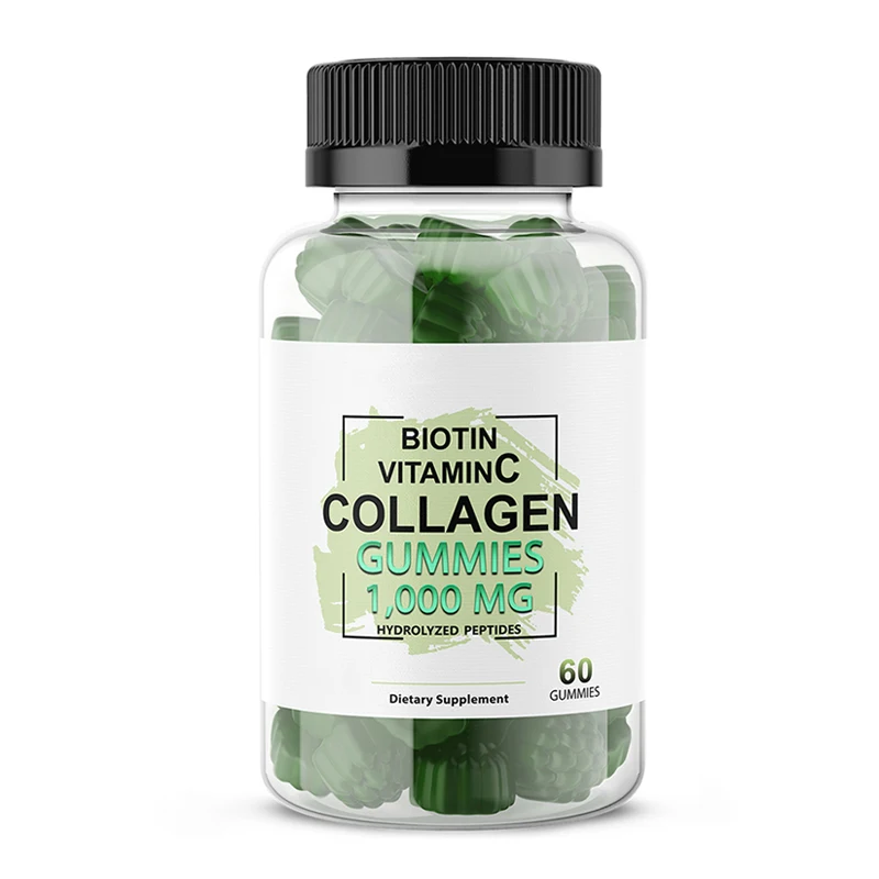 2021 OEM/ODM Factory Supplier Organic Vegan Collagen Gummies With Biotin And Vitamin C For Hair Skin And Nails