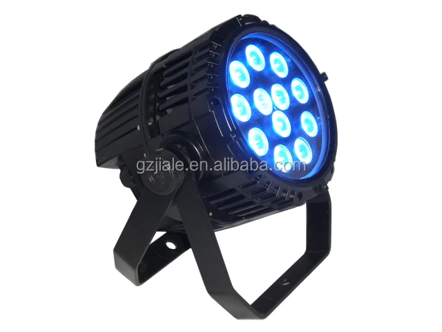 Jiale Wholesale led Par Light for Theme Park 12x10W RGBW 4in1 Waterproof Led Par with Barn Door
