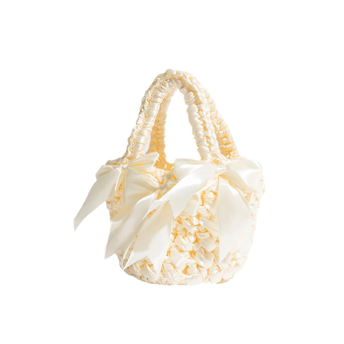 Fashion new bow woven bag vegetable basket handbag backpack luxury brand designer hand bags ladies