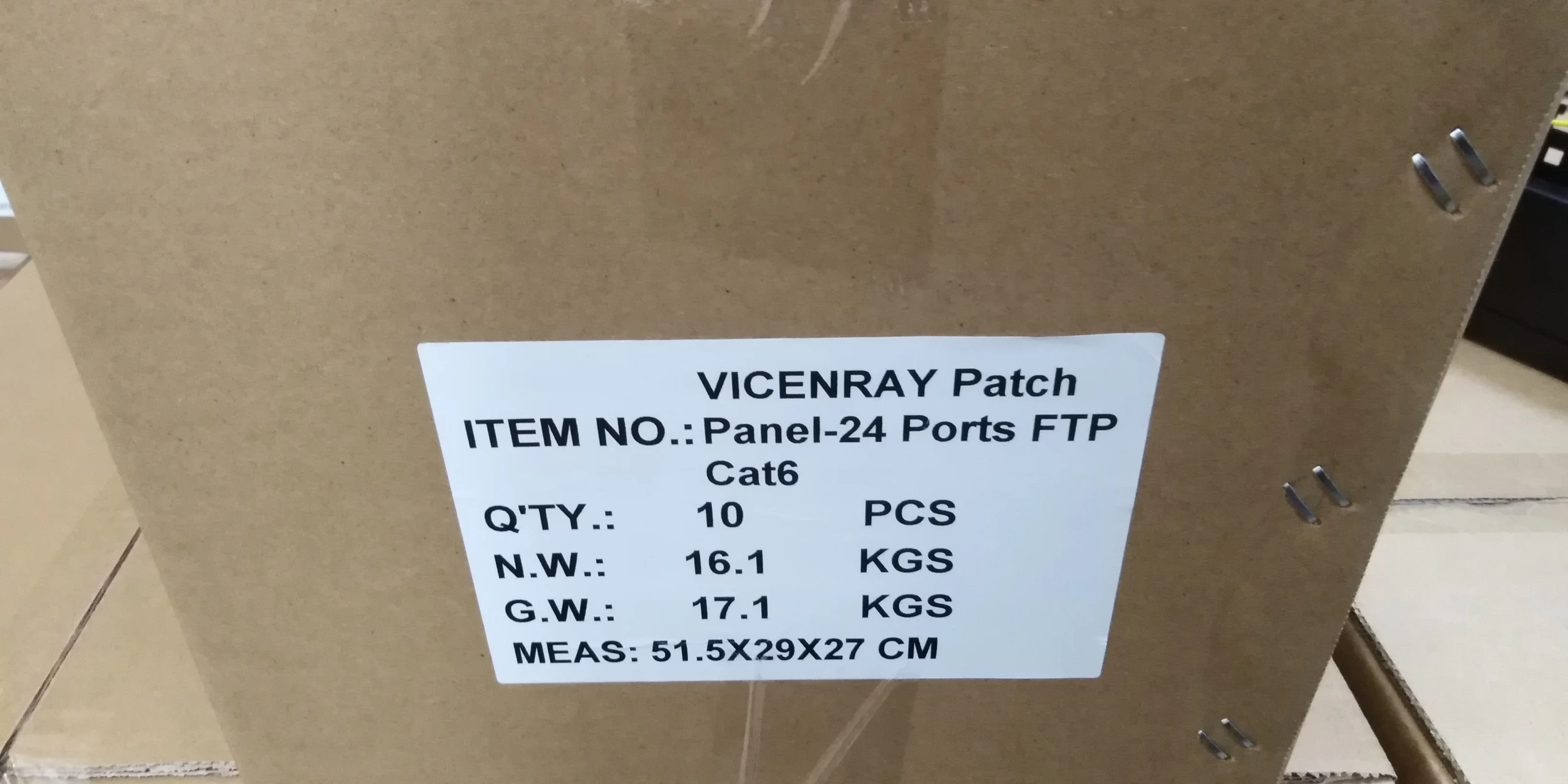  Патч-панель CAT6a 19 дюймов двойной IDC FTP 24 порта STP 1U экранированная