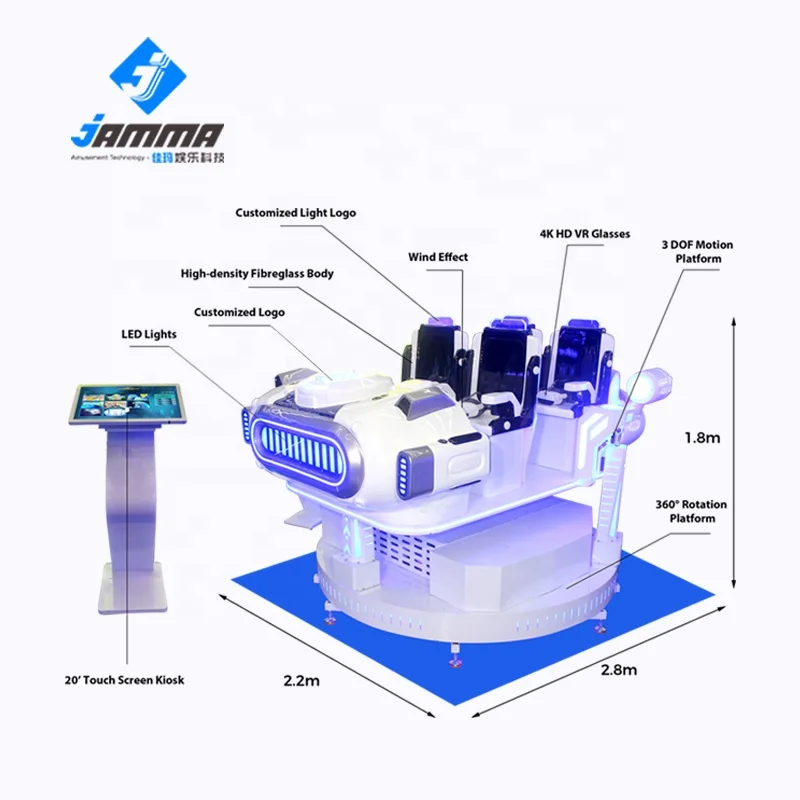 360 Degree rotating 9D VR Virtual Reality flight Submarine Simulator Easy Operation VR Flying driving Simulator