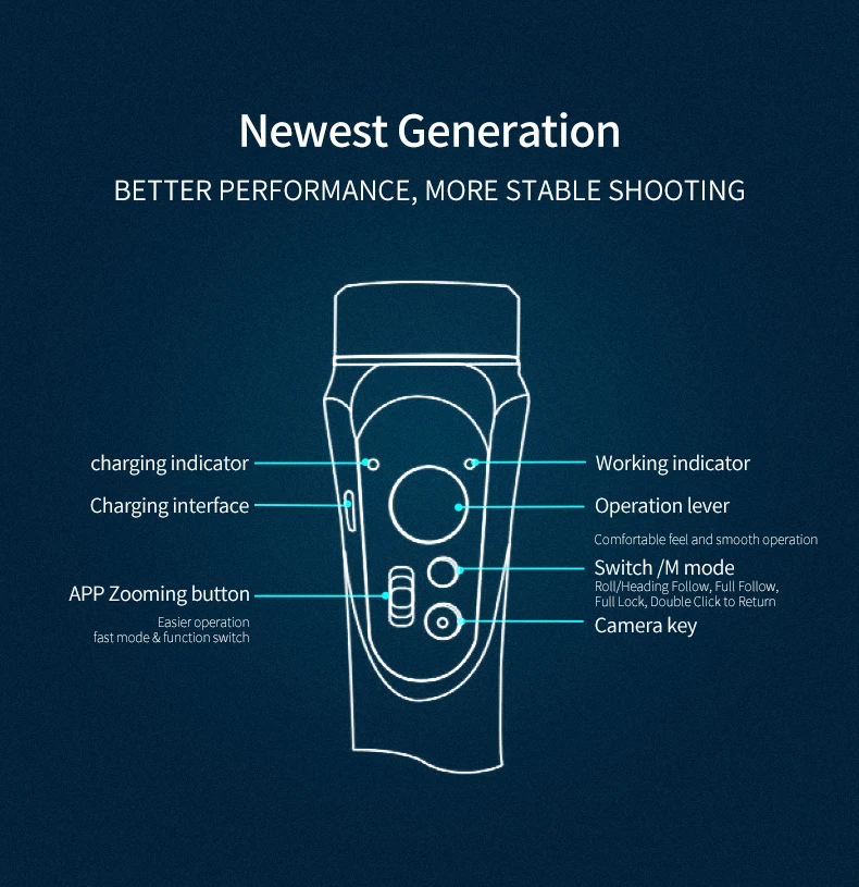 F6 Handheld Mini Gimbal Stabilizer For Video Camera Smartphone For Gopro Mi Action Camera Handheld Camera Gimbals Stabilizer