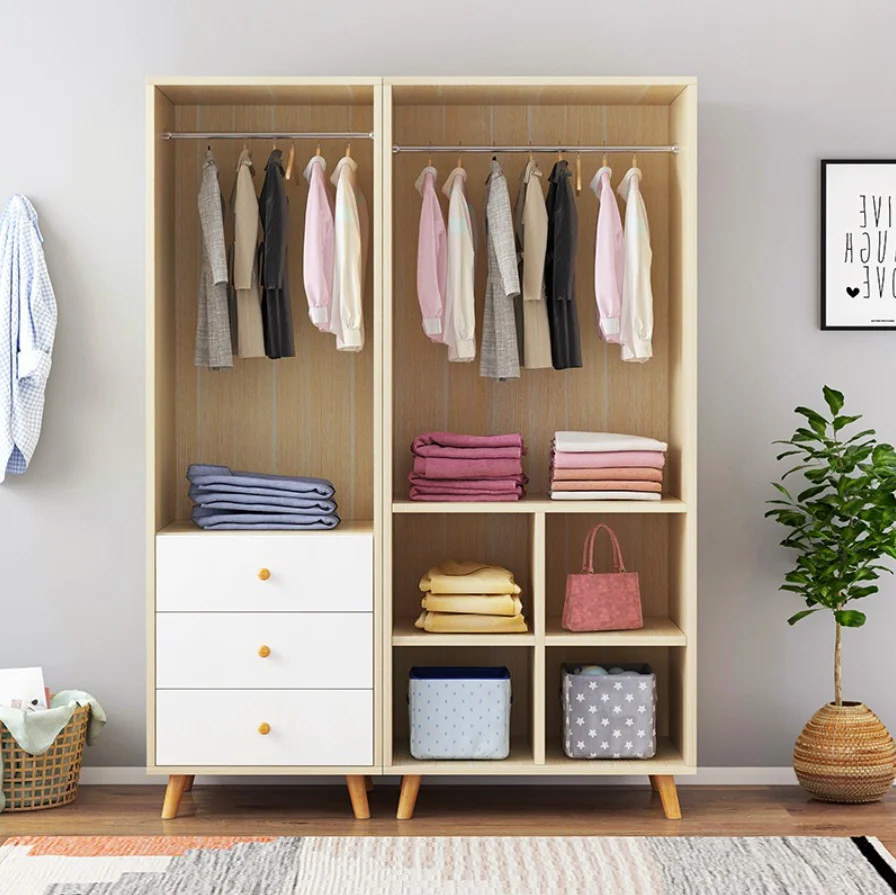 Пластиковый портативный шкаф, гардероб, шкаф для спальни, Простой ящик для хранения, шкаф из массива дерева