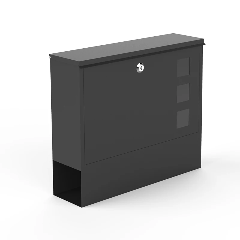 Black Wholesale Mail Box Outdoor Mailbox Stainless Steel American Mailbox