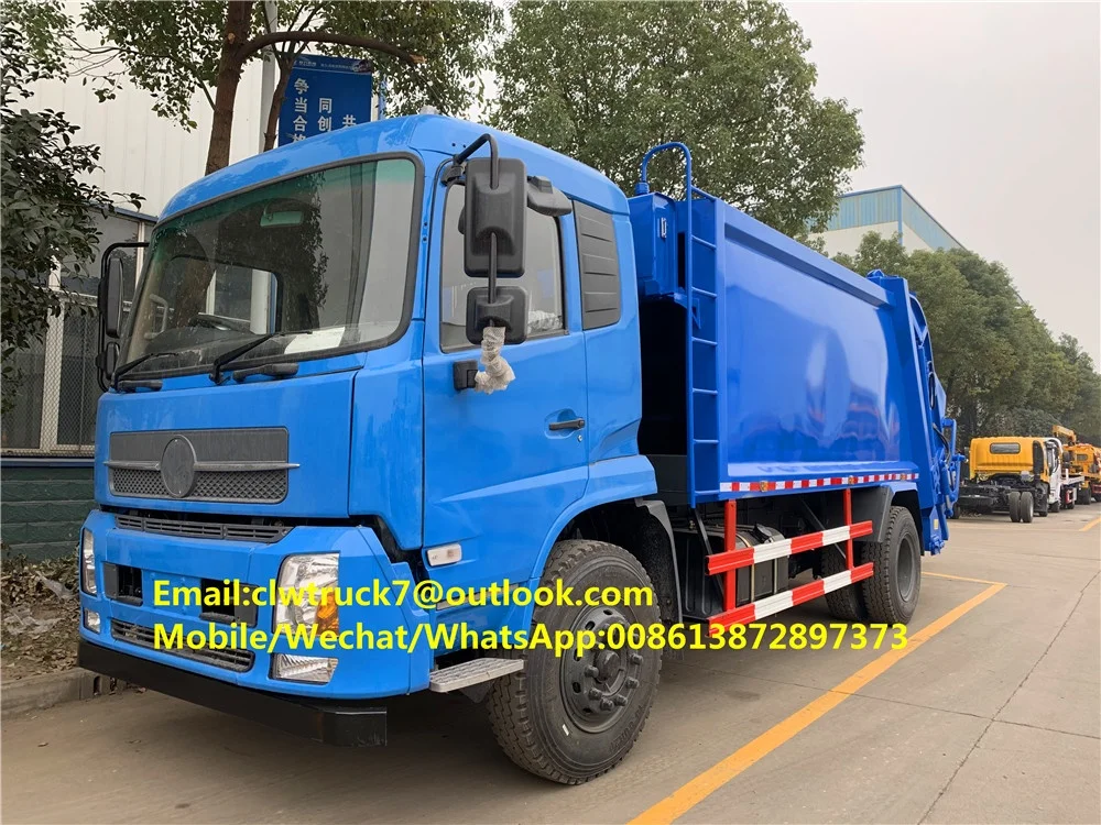 Right hand drive 10 tons Hydraulic Garbage Compactor Truck 6 Wheels trash compactor truck for sale