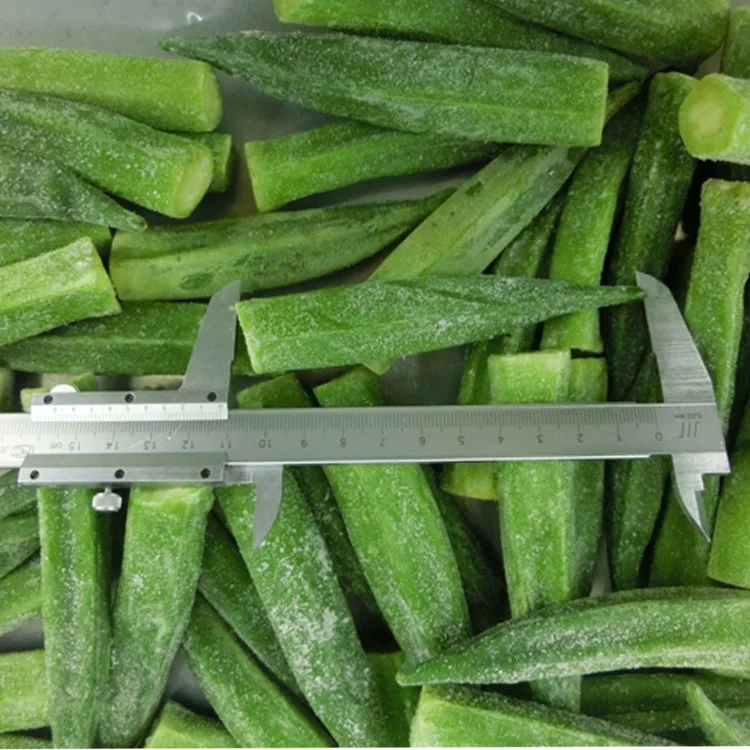 IQF Wholesale buyers price cut green vegetables products frozen okra