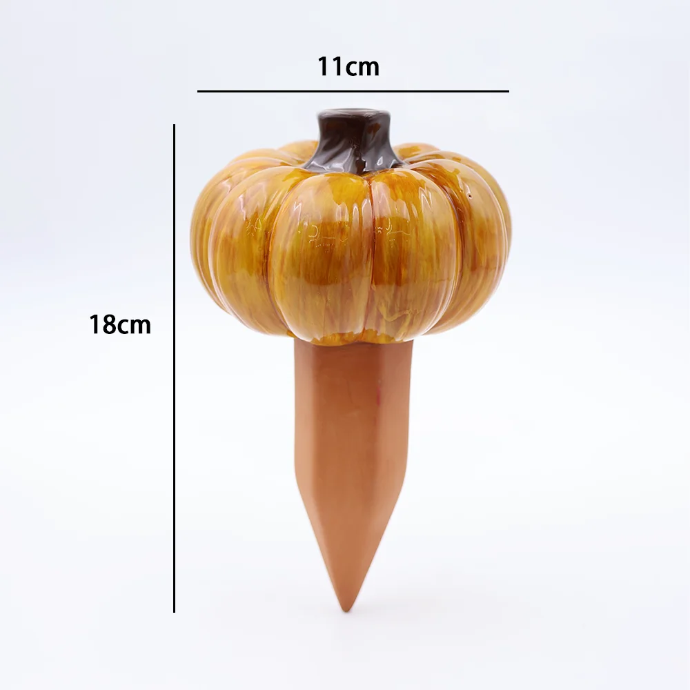 Custom pumpkin watering spike for plant care handmade watering pumpkin ceramic watering spike garden decor water system
