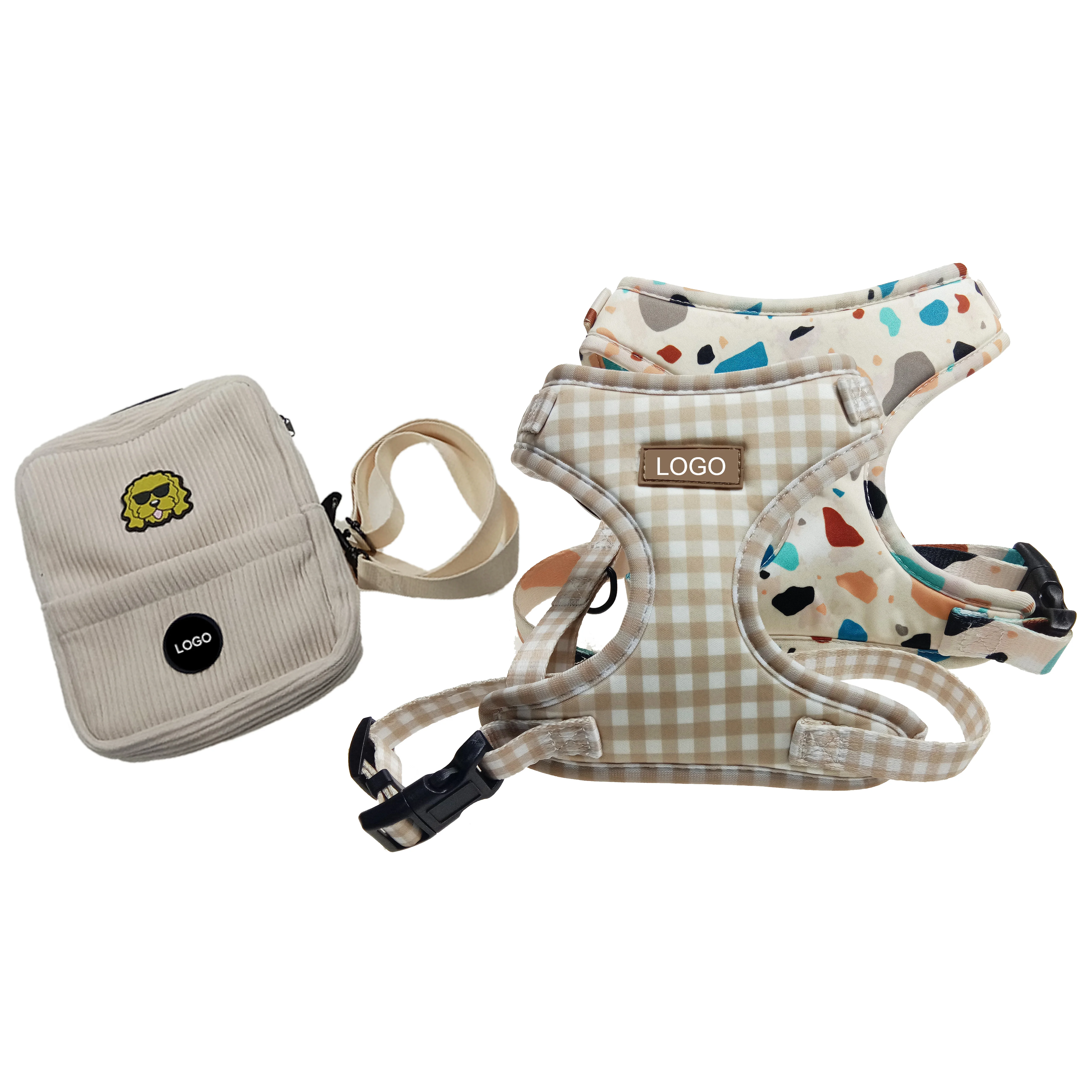 Amazon, оптовая продажа, регулируемая страховочная жгут проводов без вытягивания, тренировочная сумка для собак, ошейники и поводки для домашних животных, экологичный ошейник для домашних животных