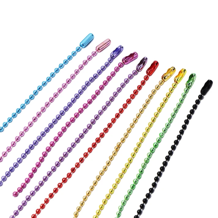 Customized Wholesale Hot Sale Diy Necklace Connector Circular Bead Chain Metal Bead Chain Curtain Ball Chain