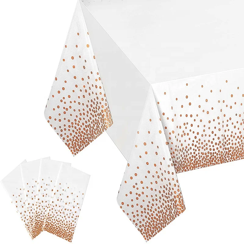 
Disposable or Reusable Plastic Tablecloth Table Covers for Parties Picnic Camping and Outdoor 