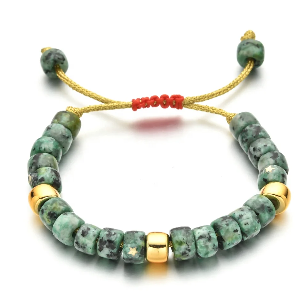 Boho Style Jewelry New Drum Stone Beads Forte Beads Bracelet for Women and Men